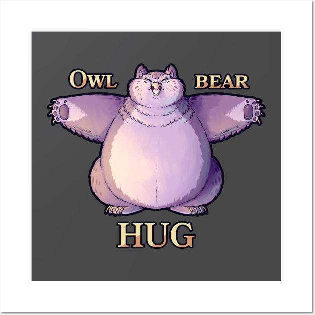 Owl Bear Hug Prints Wall Art by smashchu